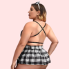 French Daina Schoolgirl Roleplay Costumes with Luxury Panty Gift - Image 2