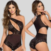 Mesh Sexy Sheer Babydoll Nightwear Dress - Image 3