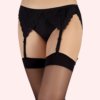 Ultra-Sheer Thigh-High Stockings Pack of 2 – Nude & Black, Silky Finish - Image 3