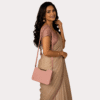 BlushAura Textured Pink Sling Bag for Women - Image 3