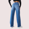 Wide-Leg Casual High-Waist Non-Elastic Jeans for Women - Image 3