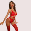 Floral Lace 3-Piece Lingerie Set - Image 2