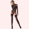 Sheer Thigh-High Stockings Pack of 2 – Ultra-Smooth, (Black & Nude Combo)