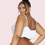 Plus  Size White Satin Cropped Cowl Neck Cami Top - Image 3