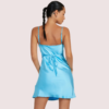 Twilight Romance Glossy Silk Mini Dress - Image 3