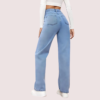 Women's Fashionable Washed High Waist Straight Jeans - Image 3