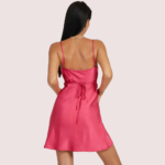 Twilight Elegance Satin Party Dress - Image 3