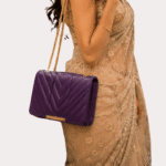 Royal Orchid Quilted Chain Sling Bag - Image 2