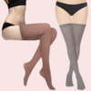Soft Sheer Thigh-High Stockings – Pack of 2 (Brown & Grey Combo)