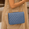SkyLuxe Chevron Blue Sling Bag for Women - Image 2