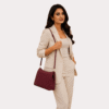 Velvet Wine Elegance Shoulder Bag - Image 2