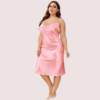 Plus Size Solid Satin Slip Dress (4XL–5XL) - Image 2