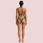 Classic String Halter Bikini soutien with Abstract Print (Top Only) - Image 2
