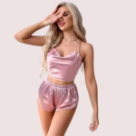 Luxury Silk Camisole & Shorts Set - Image 2