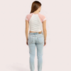 Women's Pink "Brooklyn 76" V-Neck Crop Top – Sporty Graphic Tee - Image 2