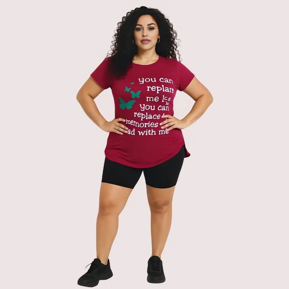 Hw4tnhd3Rbtef01QPJkKSc1ksdH5lhT3AoHeoXjZ.jpg Butterfly Print Inspirational Graphic Tee - Pack of 2 - Image 1