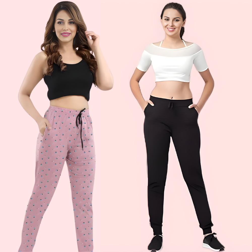 IifE8aWPVKnqG9fIoipnewcm0XSALZpgsN8iRqrk.png Lober Women’s Winter Cotton Jogger Pants – Pack of 2 - Image 1