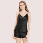 Midnight Whisper Silk Cami & Shorts Set
