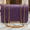 Royal Orchid Quilted Chain Sling Bag - Image 3