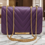 Royal Orchid Quilted Chain Sling Bag - Image 3
