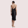Silk Slip V-Neck Cocktail Party Dress - Image 2