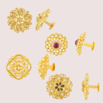 Traditional Gold Finish Earrings Set – Pack of 4 for Women - Image 4