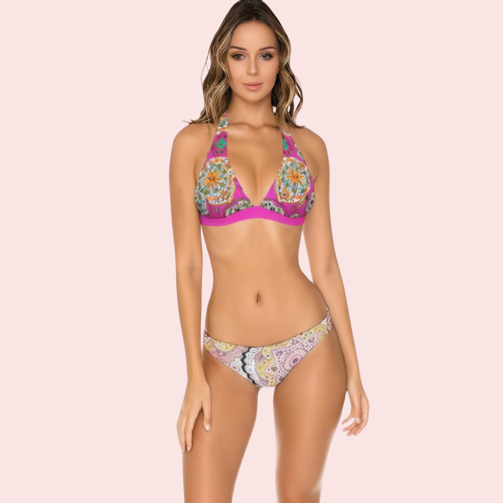 ML3iz0yTRZTbwB6RvOIEErHoiYGXyMHza5Yq2RvU.png Pink Geometric Mandala Halter Bikini Topa (Top Only) - Image 1
