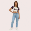 Women's Purple "Campus" Zip Polo Crop Top ā Collegiate-Inspired Style