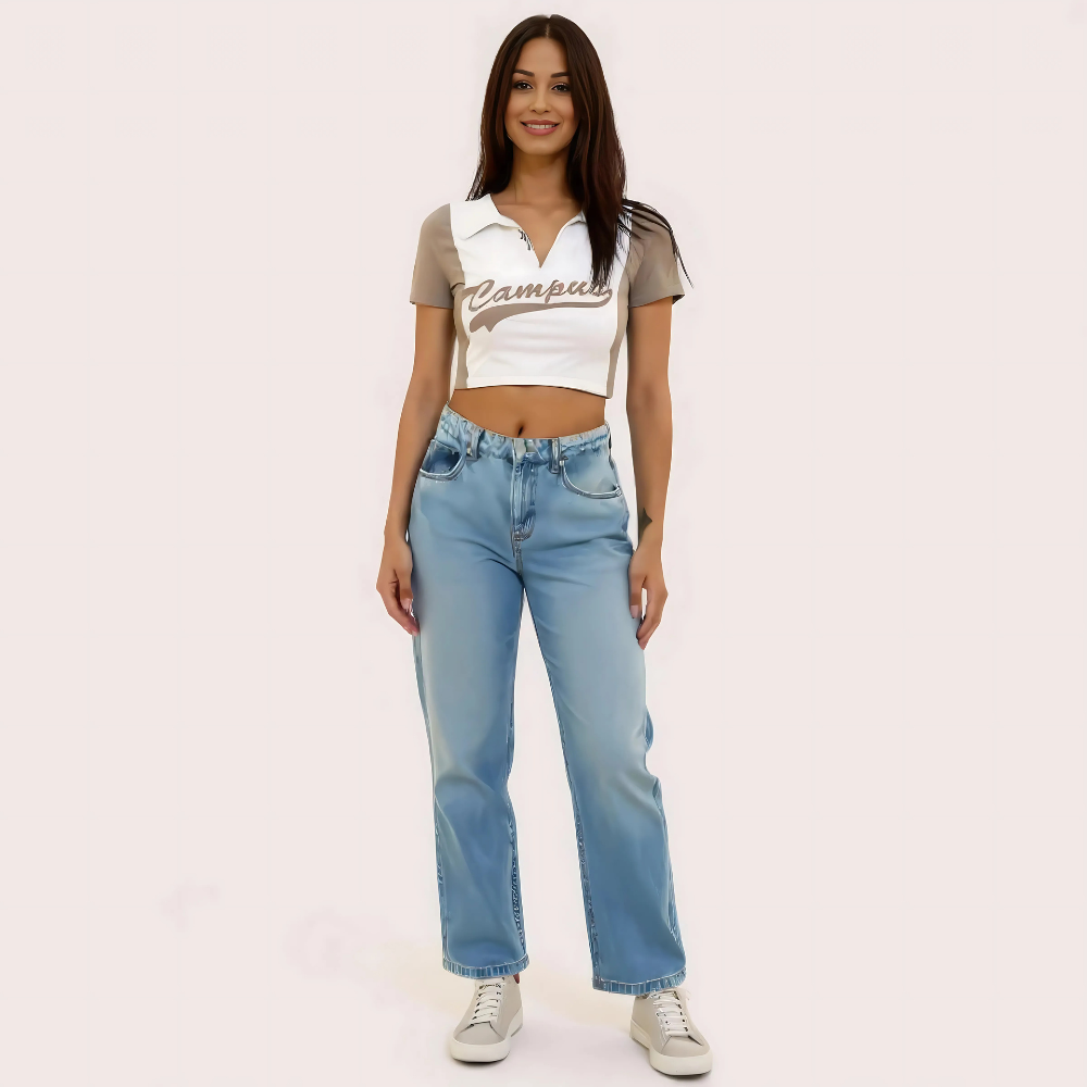 O35jgOIKq8uq44ydQoJHAqZNjUZIUDQuZhVMH502.png Women's "Campus" Polo Crop Top – Casual Varsity Style Tee - Image 1
