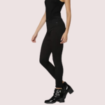 Women's Classic High Waist Royal Black Skinny Jeans - Image 3