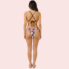 Pink Snake Print Bikini Bottom – High-Cut Swimwear Separate (Bottom Only) - Image 2