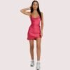 Twilight Elegance Satin Party Dress