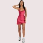Twilight Elegance Satin Party Dress