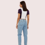 "Camper Chic" Contrast Zip Crop Top - Image 2