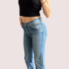 Women's Light Blue High Waist Denim Jeans - Image 3