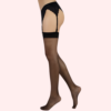 Ultra-Sheer Thigh-High Stockings Pack of 2 – Nude & Black, Silky Finish - Image 4
