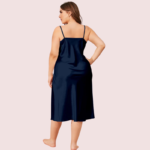 Glamour Satin Cowl Dress – Plus Size - Image 5