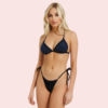Starlight Embellished Halter Triangle Bikini Topa (Top Only)
