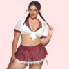 French Daina Schoolgirl Sweetheart Roleplay Costume with Luxury Panty Gift - Image 2