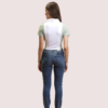 Women's Mint Green "Campus" Polo Crop Top – Casual Sporty Tee - Image 2
