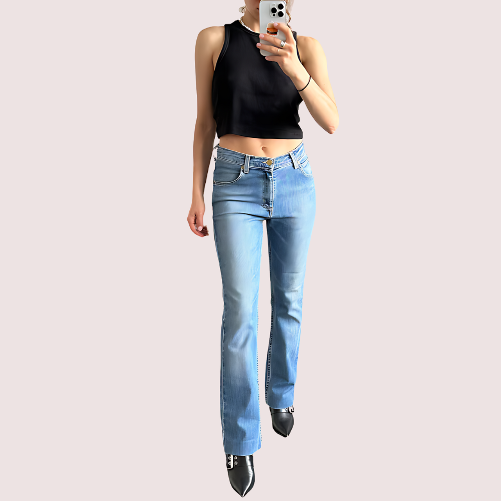 eKo3QkyLv29Lsnet30jKHaaoZUoNyHARgWeL3CD2.png Women's Light Blue High Waist Denim Jeans - Image 1