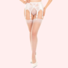 Sheer Thigh-High Stockings Pack of 2 – Classic Black & Soft Nude | Garter Belt Compatible - Image 3