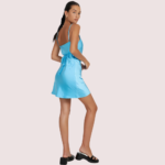 Twilight Romance Glossy Silk Mini Dress - Image 2
