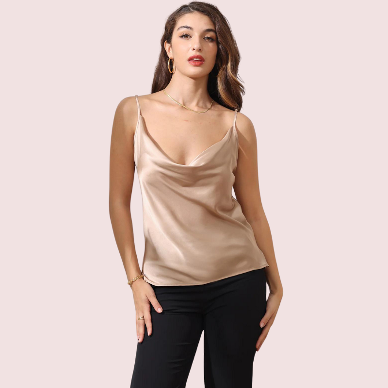id5zvAmM8kURiGGVnZgzqQBOsxINyngiLntwC2NP.png Stylish Cowl Neck Silk Camisole Tank Top - Image 1