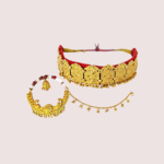 Kumauni Gold-Plated Guluband & Nath Jewellery Set - Image 3