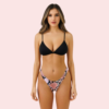 Pink Snake Print Bikini Bottom – High-Cut Swimwear Separate (Bottom Only)