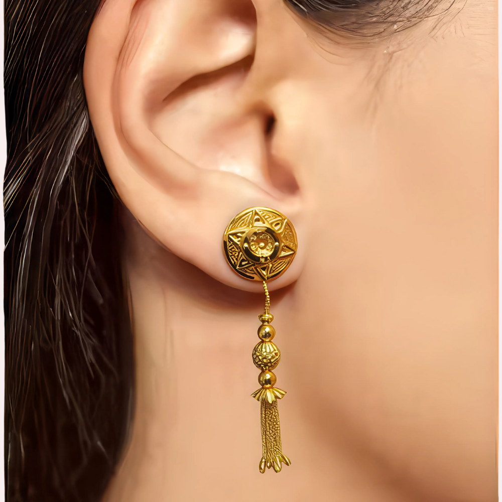 lXFE7VjalyfcrhyNIgfOEsbE4OnnsArCuwVJpuLr.png Antique Tassel Glory Gold Earrings - Image 1