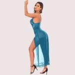 Chic Women's Babydoll Lingerie in Blue - Image 3