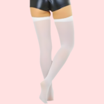 SoftSheer Thigh-High Stockings Duo (White + Nude) – Pack of 2 - Image 2