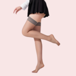 Premium Thigh-High Sheer Stockings – Pack of 2 (Grey & Nude Combo) - Image 3